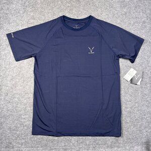 Vaiden T Shirt Mens Medium Blue Navy Gym Training Performance Athleisure